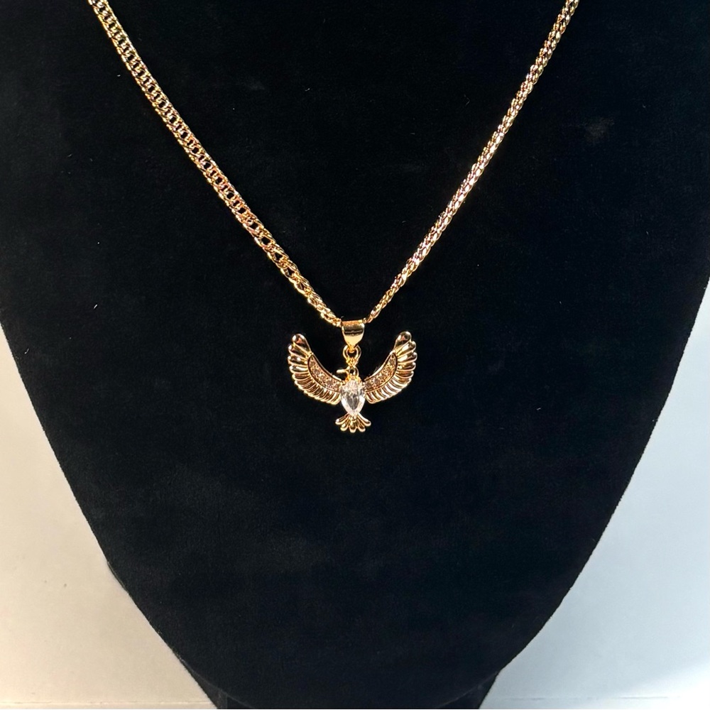 18k rose gold-plated eagle pendant necklace - Picture 5 of 5
